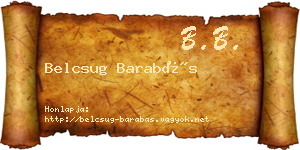 Belcsug Barabás névjegykártya